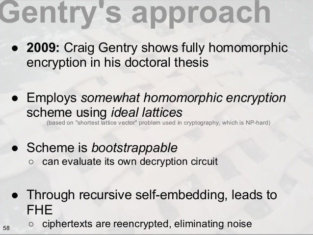 craig gentry homomorphic encryption